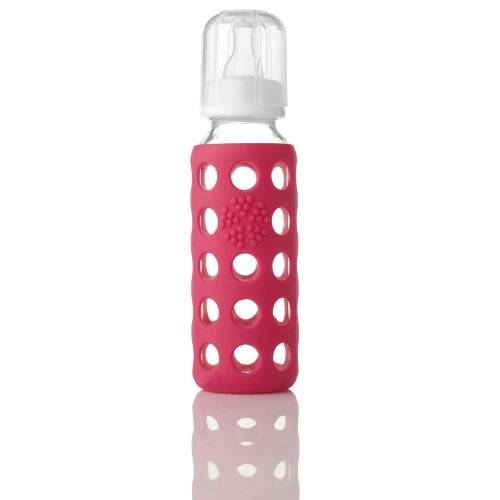 Biberon en verre Weego 260 ml - framboise